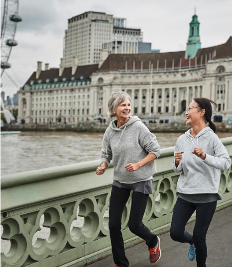 Jogging up stairs (vigorous activity) — placeholder
